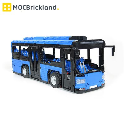 Motorized Bus MOC 5161 Technician Designed By HallBricks With 2673 Pieces