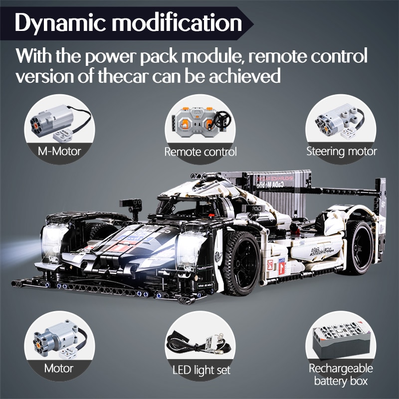 Porsche 919 Hybrid Sports-Car Technic CADA C61016 with 1589 pieces Porsche 919 Hybrid Sports-Car Technic CADA C61016 with 1589 pieces