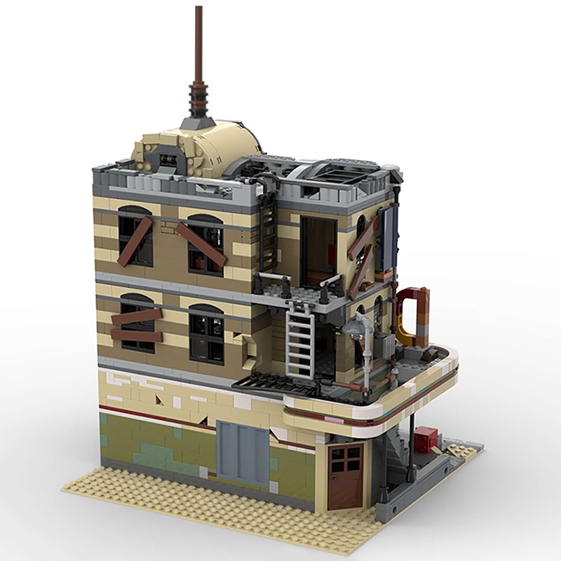 Downtown Diner Apocalypse Version MOC 40173 Modular Building Designed By SugarBricks With 2438 Pieces