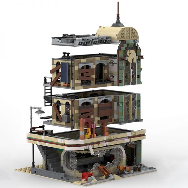 Downtown Diner Apocalypse Version MOC 40173 Modular Building Designed By SugarBricks With 2438 Pieces