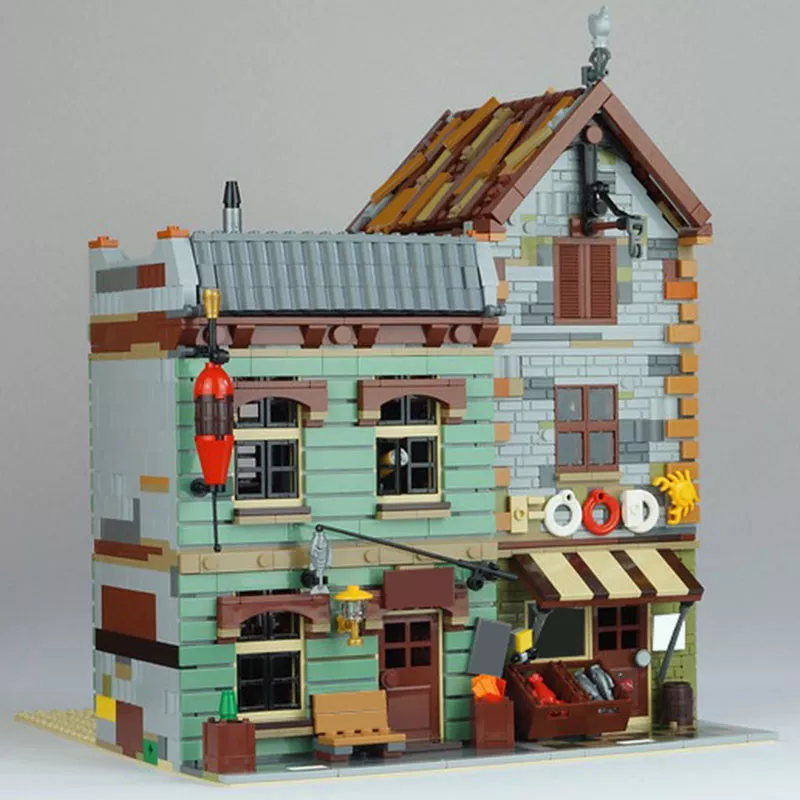 Modular Bait Shop And Grocery MOC 40048 Modular Building Compatible LEGO 21310 Designed By Versteinert