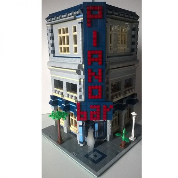 Piano Bar MOC 11036 Modular Building designed By BrickVice With 3116 Pieces