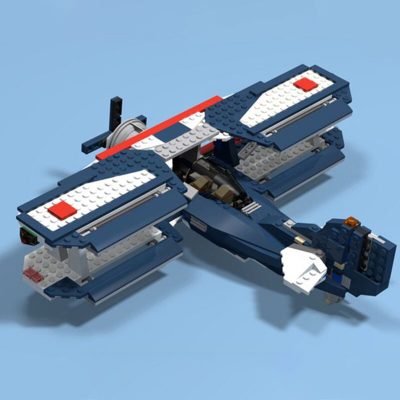 Biplane MOC 14167 Military Compatible With LEGO 31039 Designed By Nequmodiva With 461 Pieces
