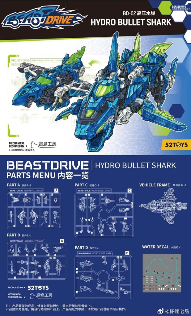 HYDRO BULLET SHARK 52TOYS BD-02 Creator 