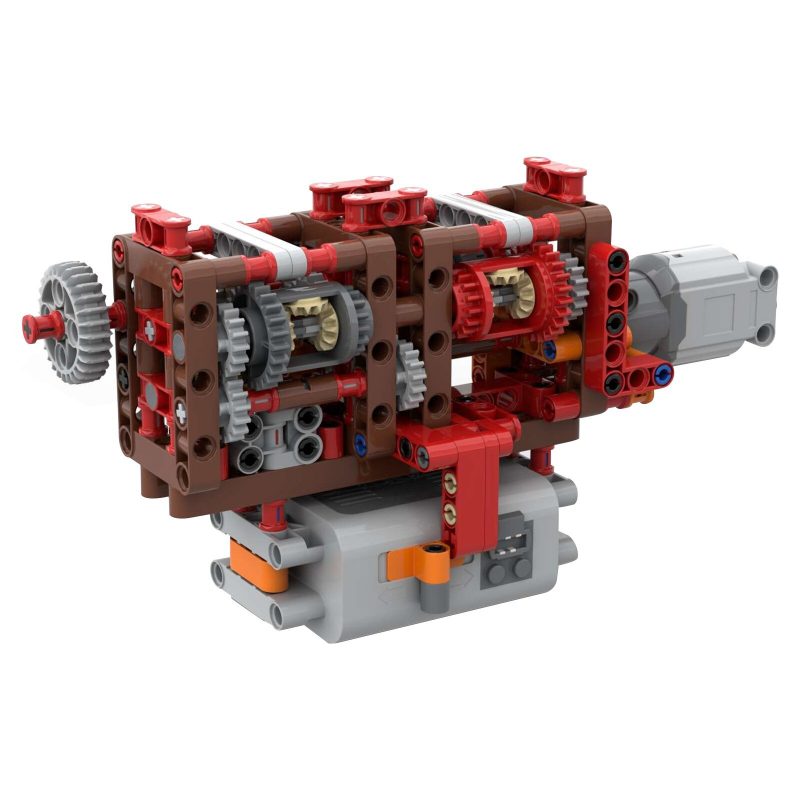 MOCBRICKLAND MOC-51409 8 Speed Geabox Using Just 2 Levers