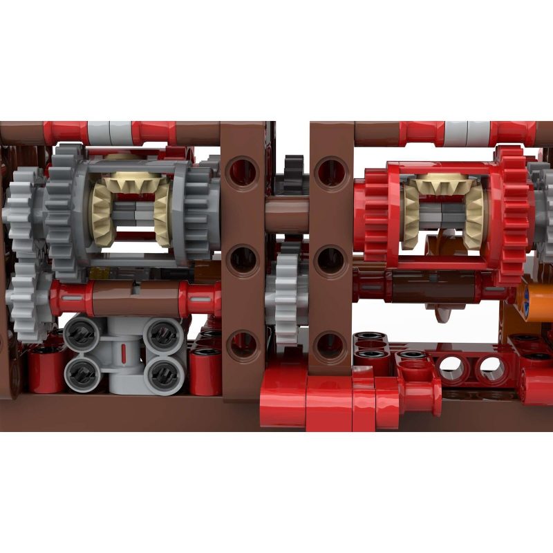MOCBRICKLAND MOC-51409 8 Speed Geabox Using Just 2 Levers