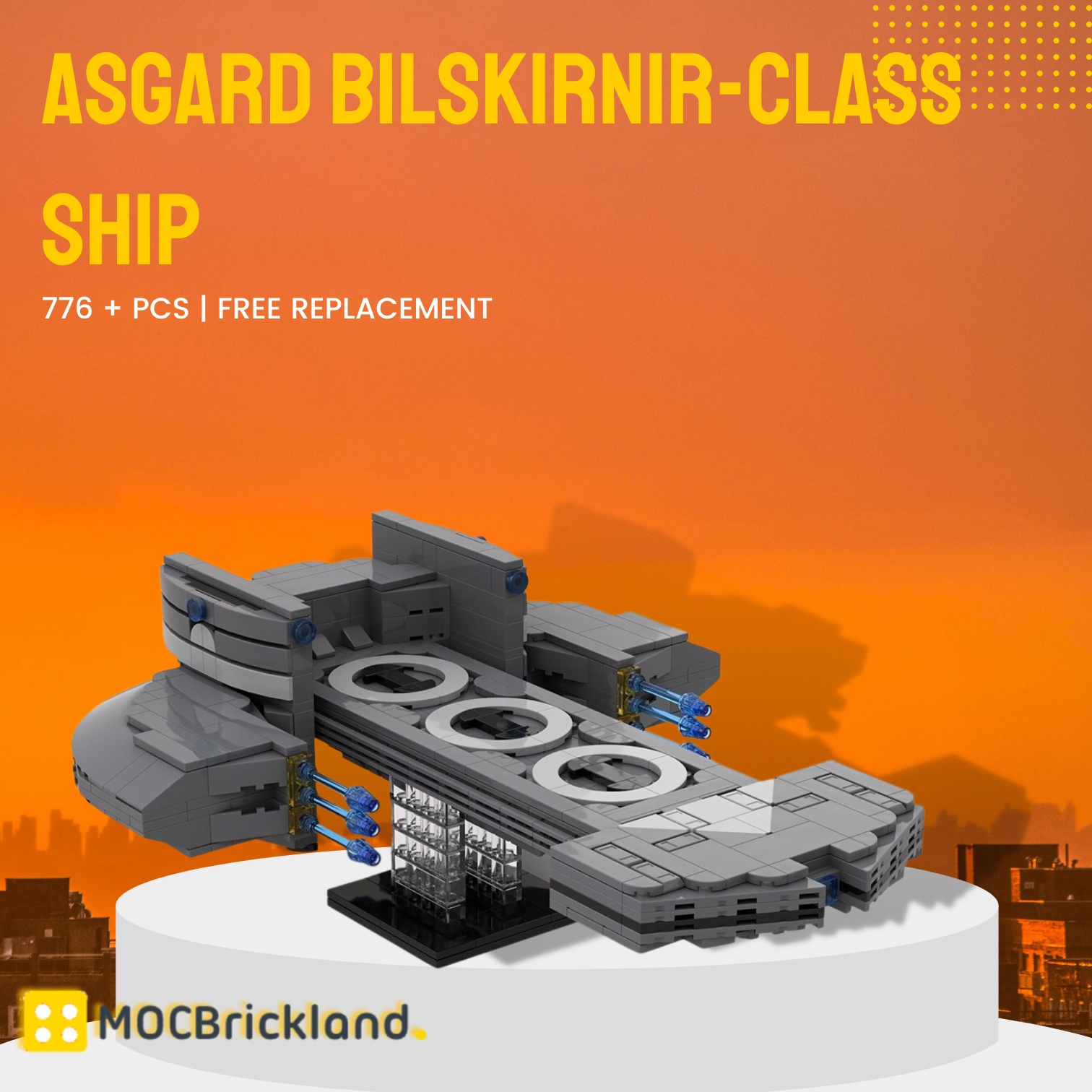 Asgard Bilskirnir-class Ship MOC-125615 Space With 776 Pieces