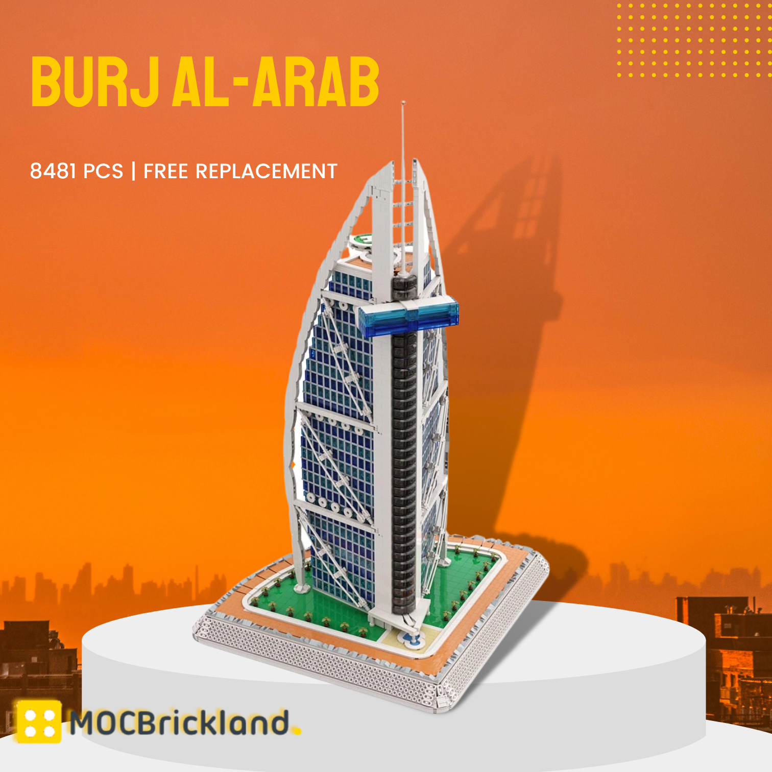 BURJ AL-ARAB MOC-113482 Modular Building With 8481 Pieces