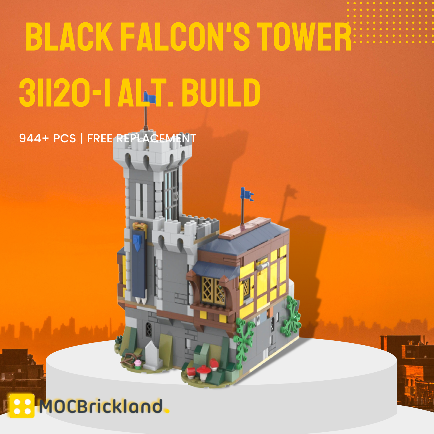 Black Falcon's Tower 31120-1 Alt. Build MOC-115655 Creator With 944PCS
