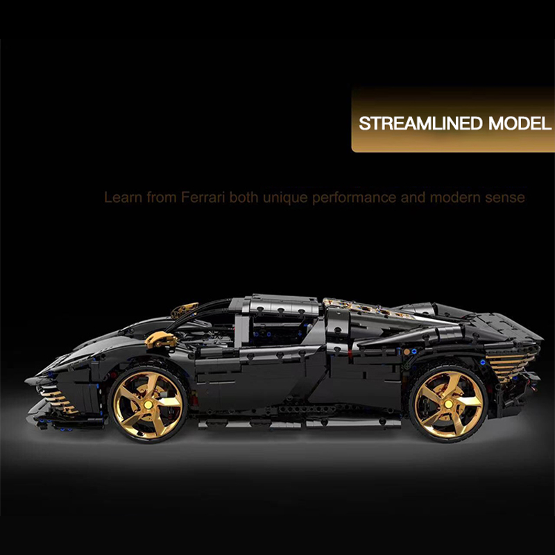 Black "Ferrari "Daytona SP3 Sports Car MOC-T006-2 Technic With 3778pcs 