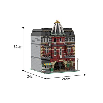 Modular Brick School Modular Buildings MOC-5973 by hermez WITH 3920 PIECES