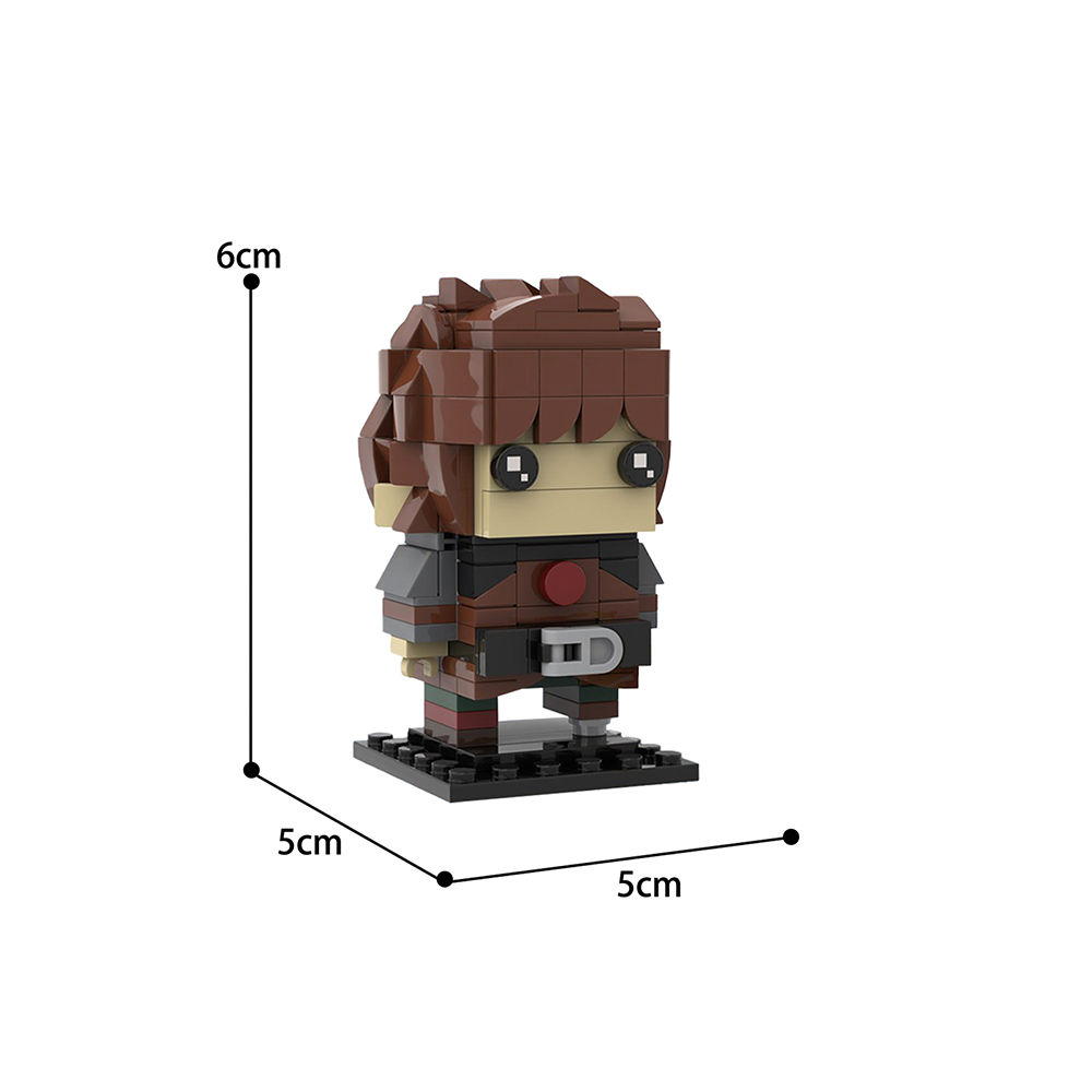 How To Train Your Dragon Hiccup MOC Brickheadz Creator MOC-35892 by custominstructions WITH 202 PIECES
