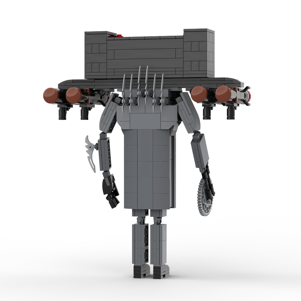 MOC for Lego Skibidi Toilet Titan Monitor Titan Audio Man Model