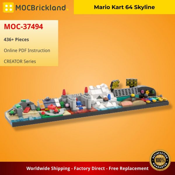 Mario Kart 64 Skyline CREATOR MOC-37494 WITH 436 PIECES