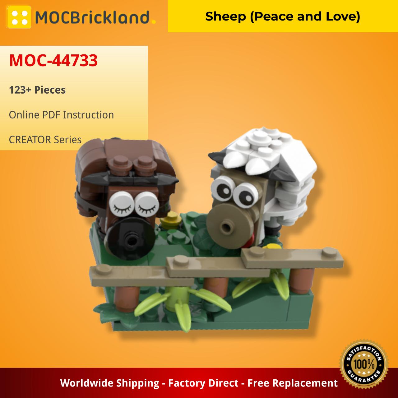 Sheep (Peace and Love) CREATOR MOC-44733 WITH 123 PIECES