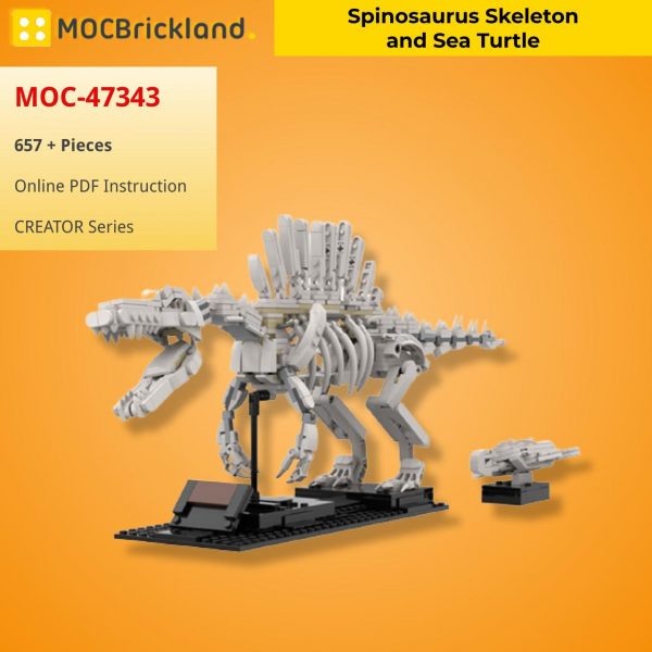 Spinosaurus Skeleton and Sea Turtle CREATOR MOC-47343 WITH 657 PIECES