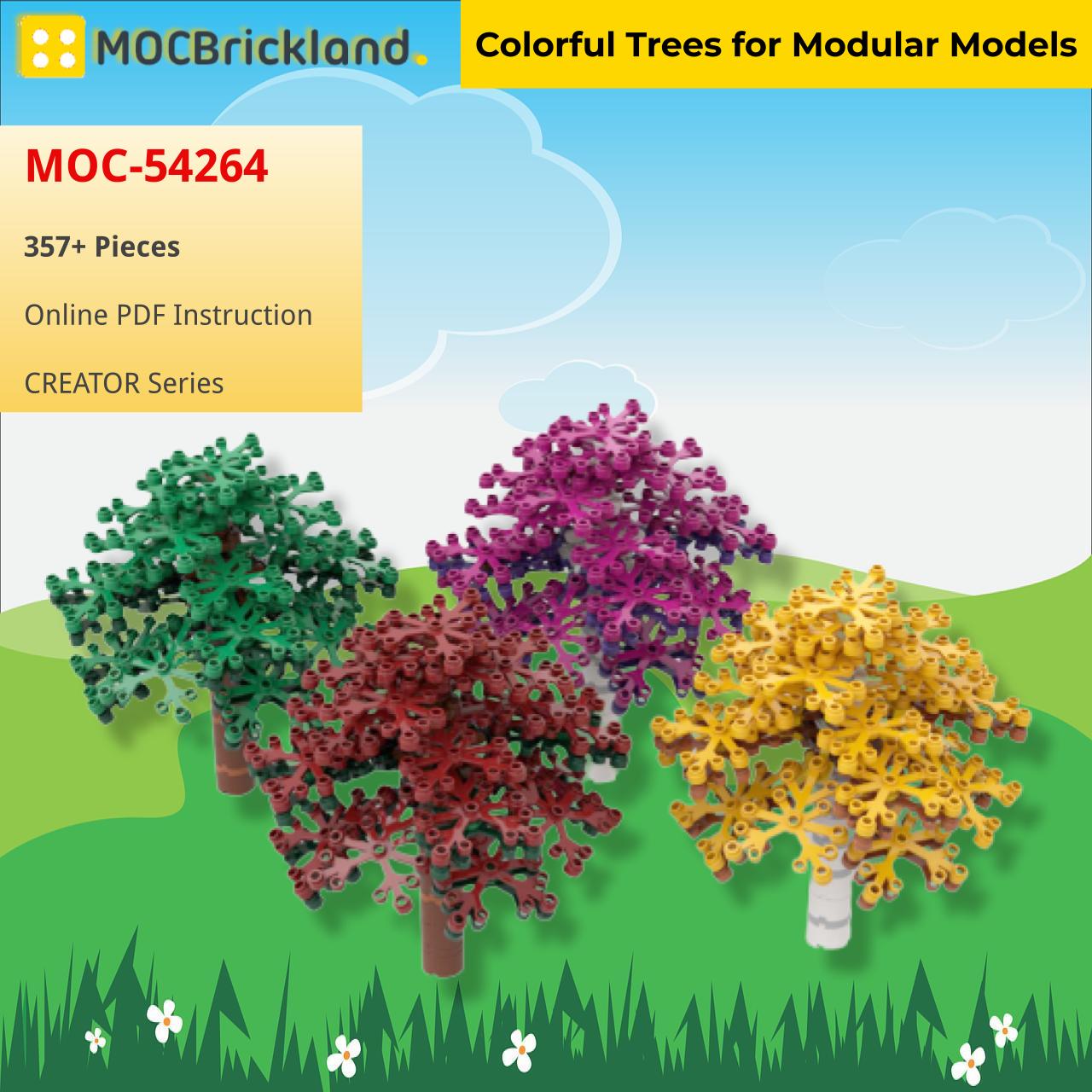 Colorful Trees for Modular Models CREATOR MOC-54264 WITH 357 PIECES