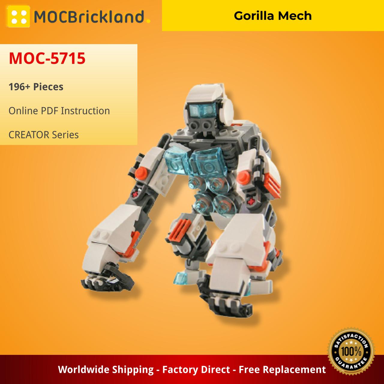 Gorilla Mech CREATOR MOC-5715 by Dvdliu WITH 196 PIECES