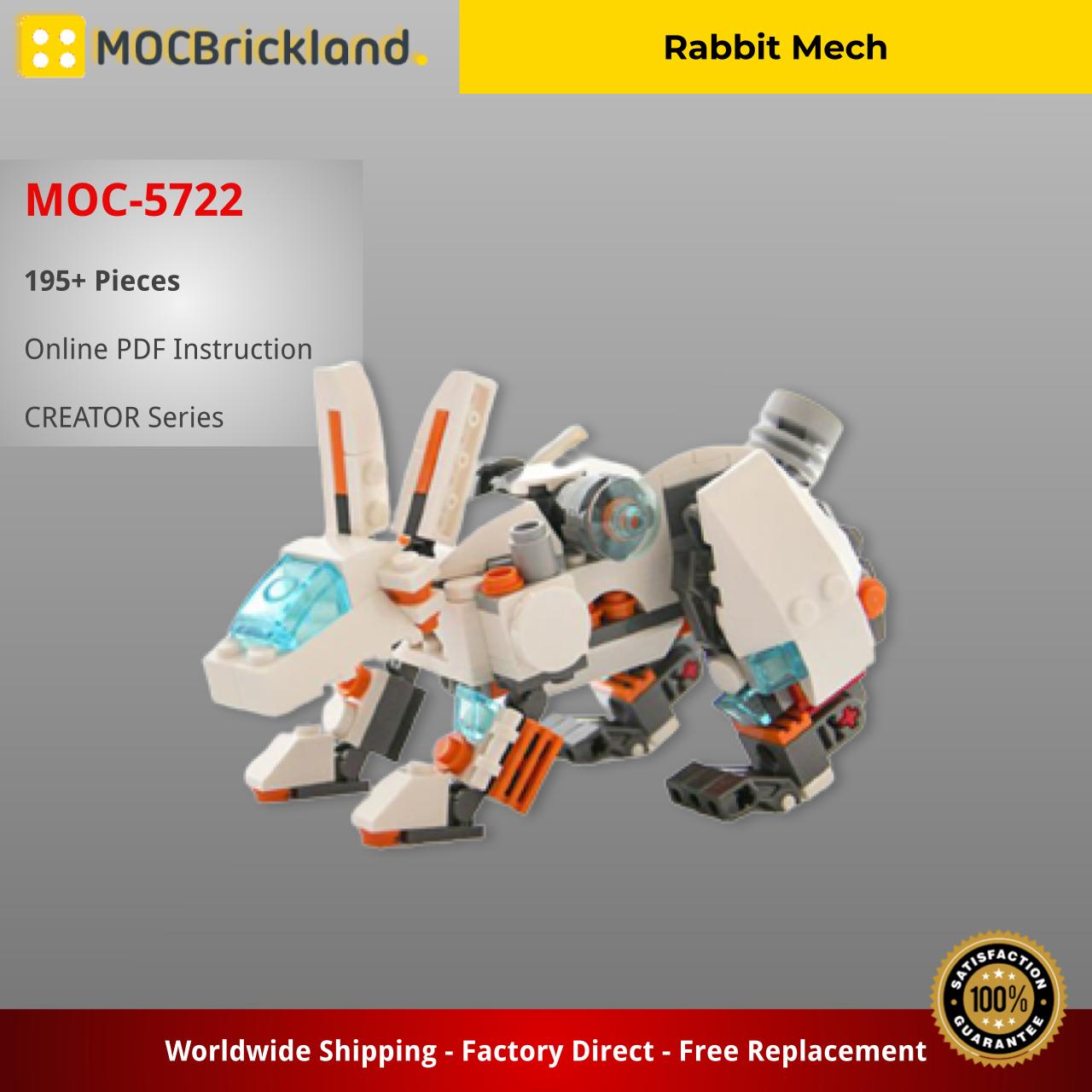 Rabbit Mech CREATOR MOC-5722 by Dvdliu WITH 195 PIECES