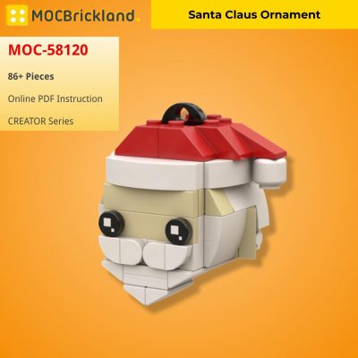 Santa Claus Ornament CREATOR MOC-58120 WITH 86 PIECES