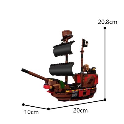 Additional Pirate Ship by Popider Creator MOC-72105 with 477 pieces
