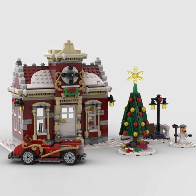 10263 Little Winter Town Hall CREATOR MOC-84431 by Little_Thomas WITH 983 PIECES
