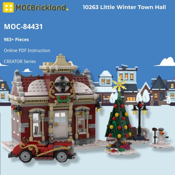 10263 Little Winter Town Hall CREATOR MOC-84431 by Little_Thomas WITH 983 PIECES