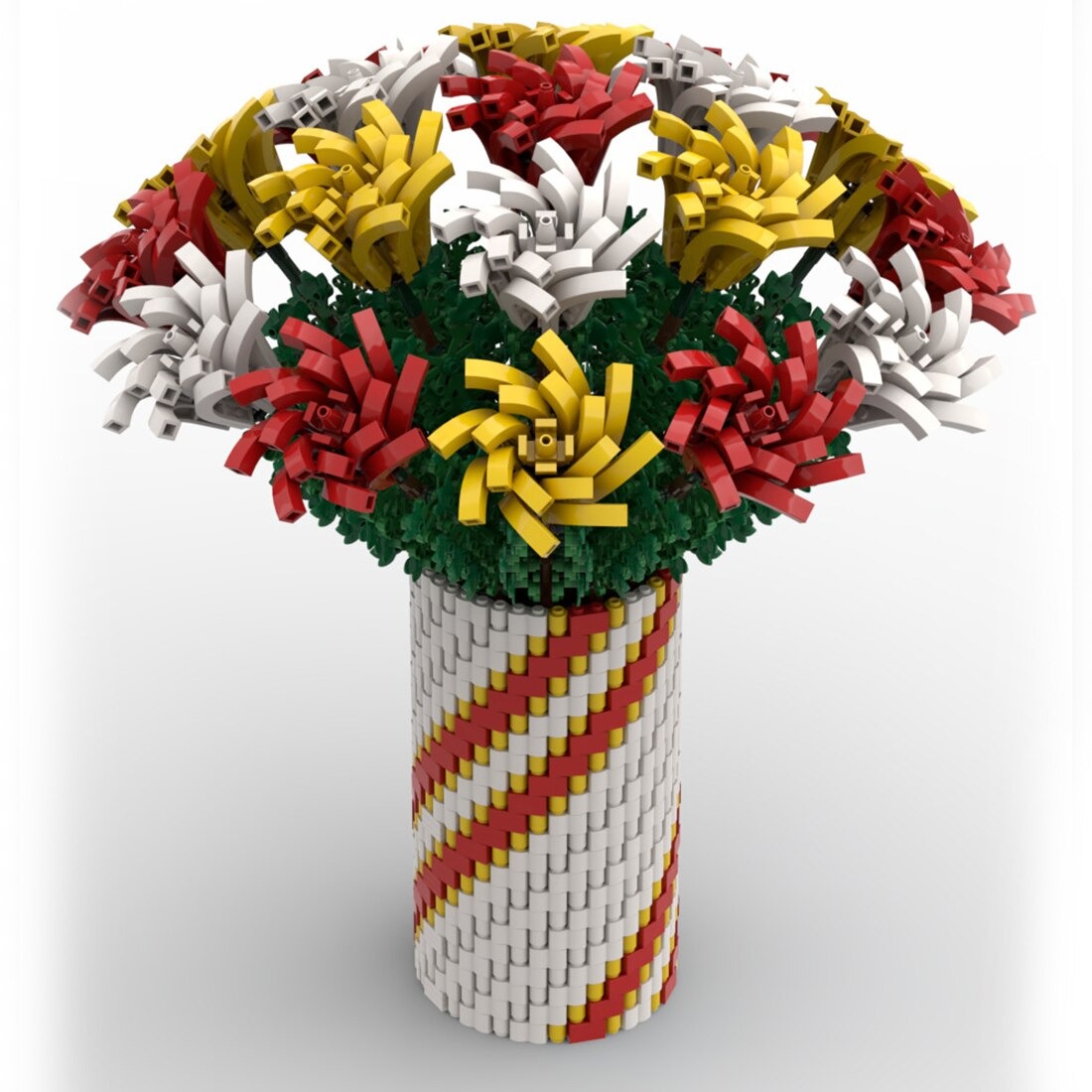 Colorful Roses CREATOR MOC-88521 by Ben_Stephenson WITH 2714 PIECES