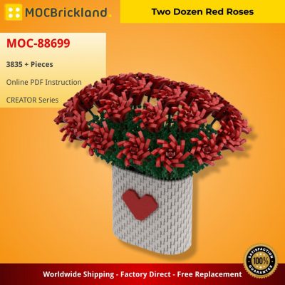 Two Dozen Red Roses CREATOR MOC-88699 by Ben_Stephenson WITH 3835 PIECES