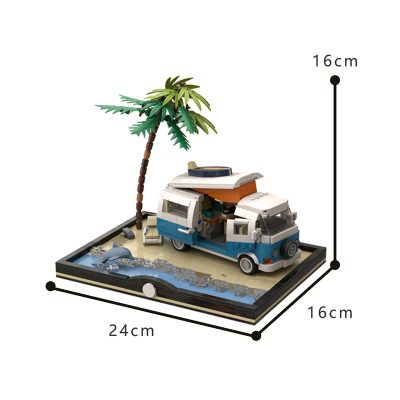Volkswagen Camper Van T2 and Beach Stand CREATOR MOC-89210 WITH 962 PIECES