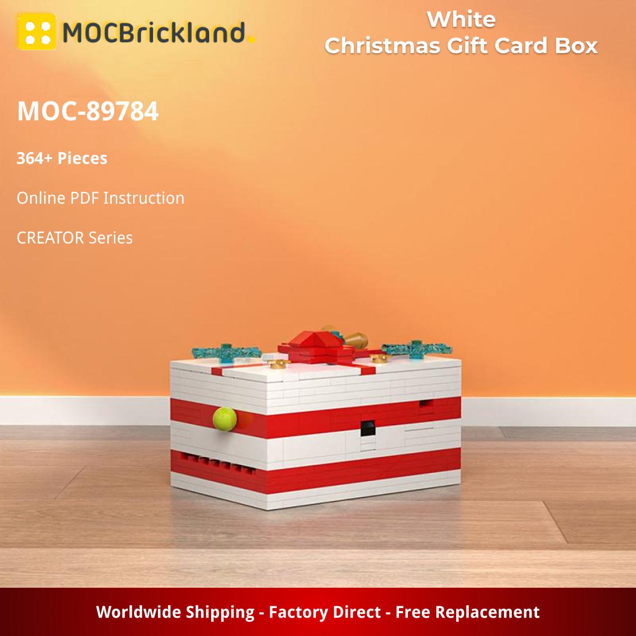 White Christmas Gift Card Box CREATOR MOC-89784 with 364 pieces