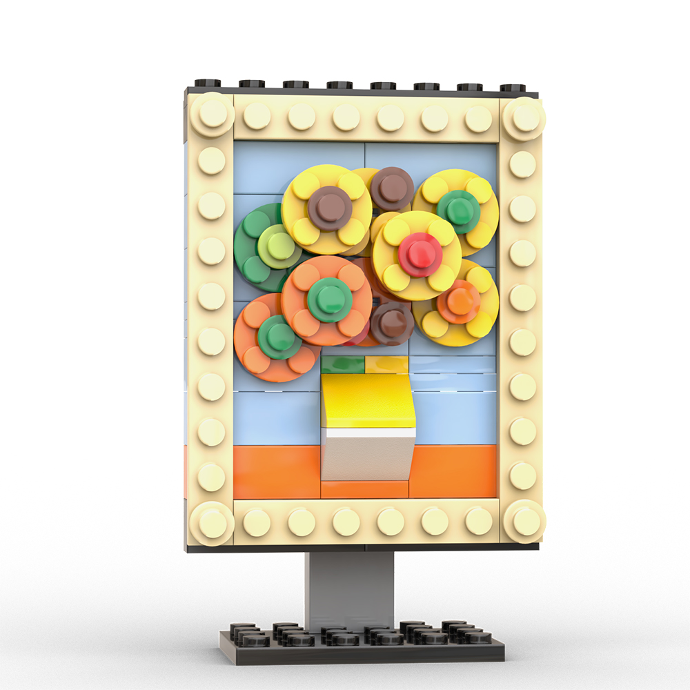 Famous Painting Sunflower CREATOR MOC-89836 WITH 74 PIECES Famous Painting Sunflower CREATOR MOC-89836 WITH 74 PIECES