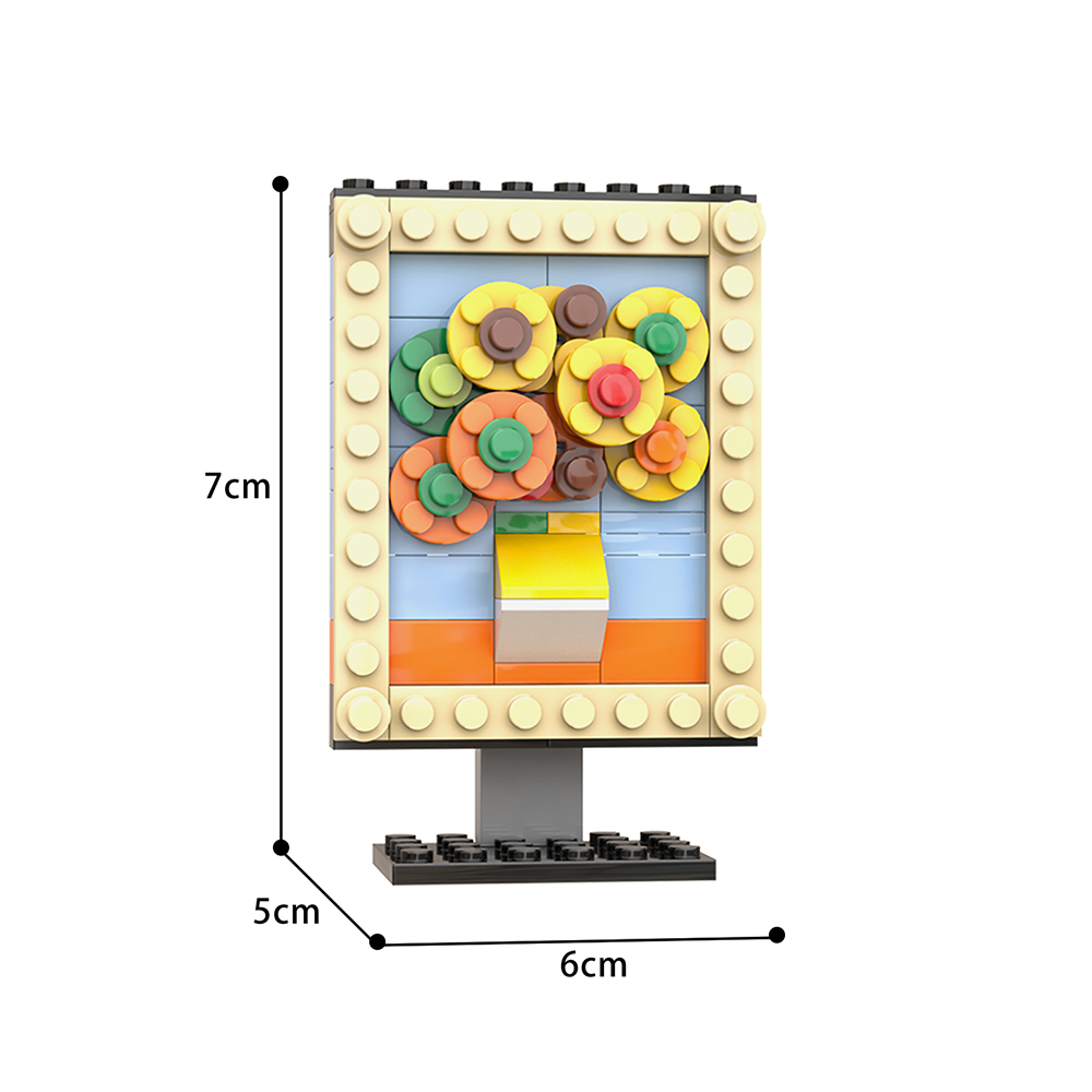 Famous Painting Sunflower CREATOR MOC-89836 WITH 74 PIECES
