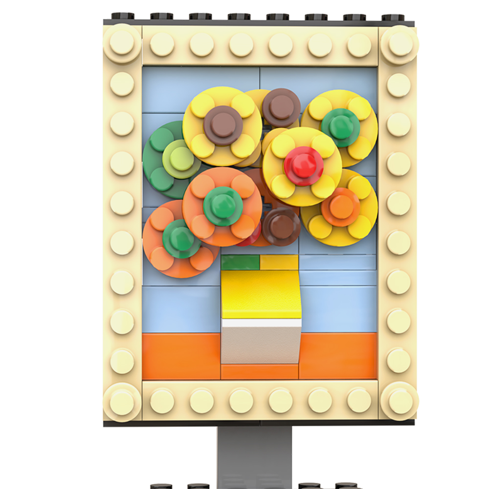 Famous Painting Sunflower CREATOR MOC-89836 WITH 74 PIECES Famous Painting Sunflower CREATOR MOC-89836 WITH 74 PIECES