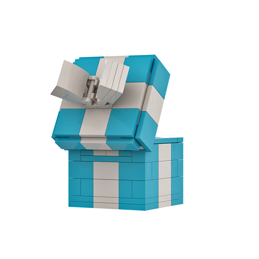 Exquisite Small Gift Box Clamshell Green White CREATOR MOC-89838 WITH 116 PIECES Exquisite Small Gift Box Clamshell Green White CREATOR MOC-89838 WITH 116 PIECES