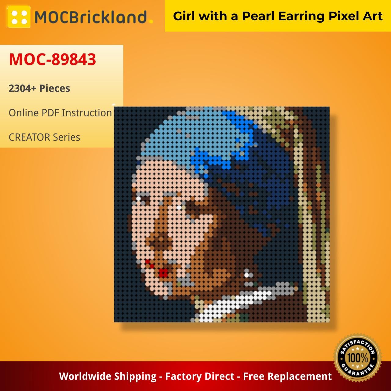 Girl with a Pearl Earring Pixel Art CREATOR MOC-89843 