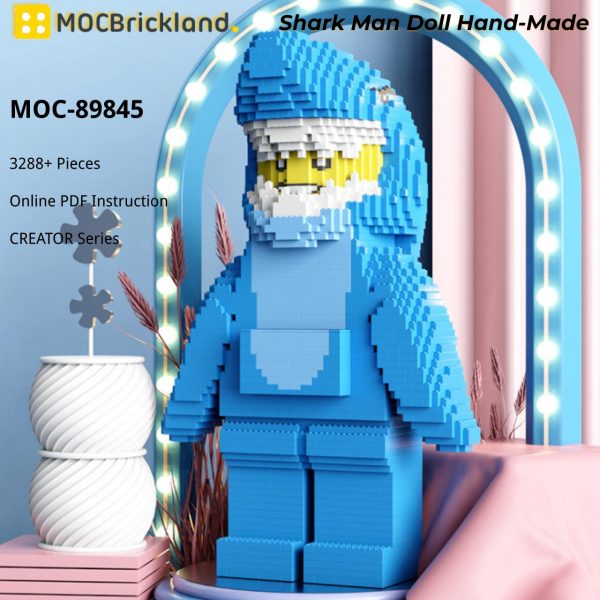 Shark Man Doll Hand-Made CREATOR MOC-89845 with 3288 pieces