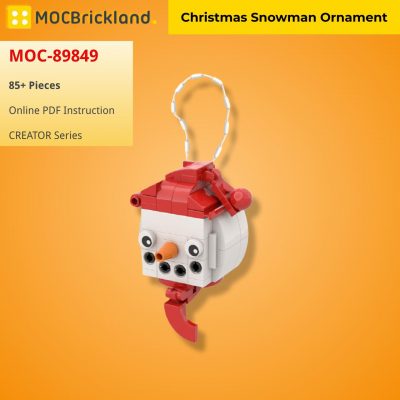 Christmas Snowman Ornament CREATOR MOC-89849 WITH 85 PIECES