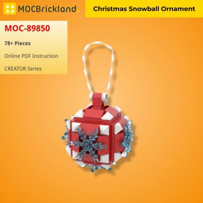 Christmas Snowball Ornament CREATOR MOC-89850 WITH 78 PIECES