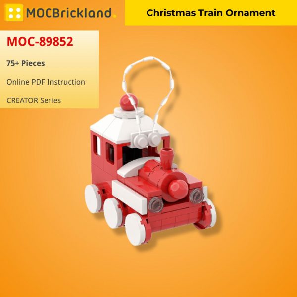 Christmas Train Ornament CREATOR MOC-89852 WITH 75 PIECES