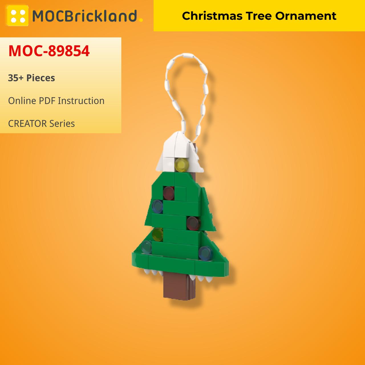 Christmas Tree Ornament  CREATOR MOC-89854 WITH 35 PIECES