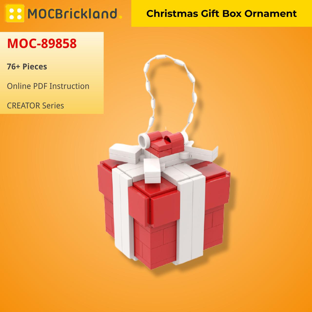 Christmas Gift Box Ornament CREATOR MOC-89858 WITH 76 PIECES