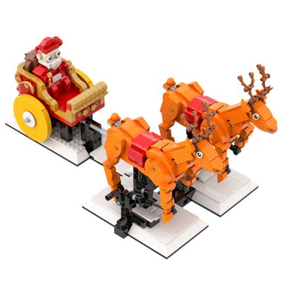 Santa’s Sleigh with 2 Reindeer CREATOR MOC-89863 WITH 1181 PIECES