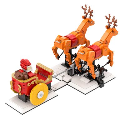 Santa’s Sleigh with 2 Reindeer CREATOR MOC-89863 WITH 1181 PIECES