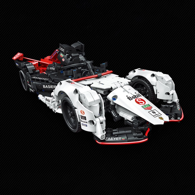 Formula E Racing Car - Fe Caco C018 Technic With 1626 Pieces - Moc 