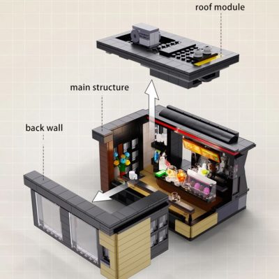 Coffee Shop Modular Building CaDA C66005 with 768 pieces