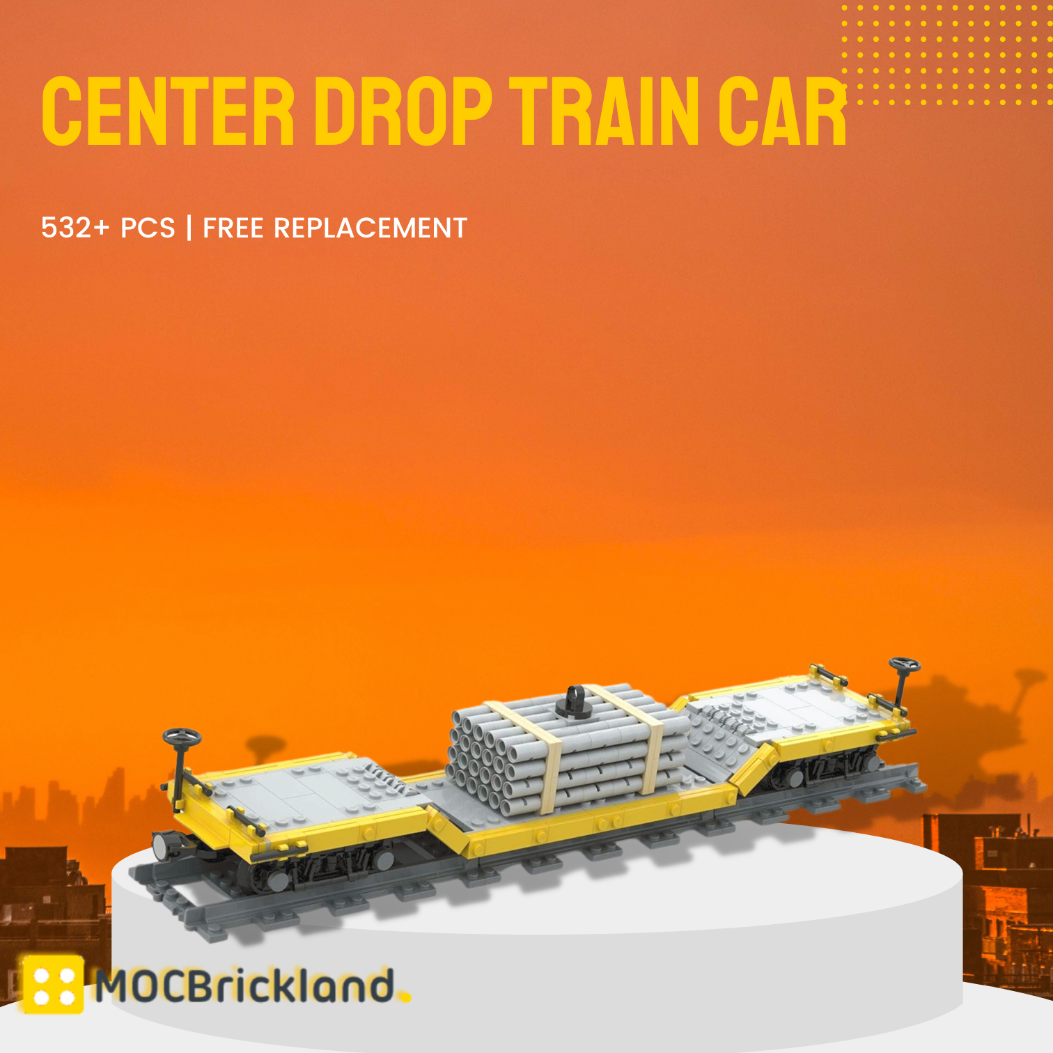 Center Drop Train Car MOC-46691 Technic With 532PCS