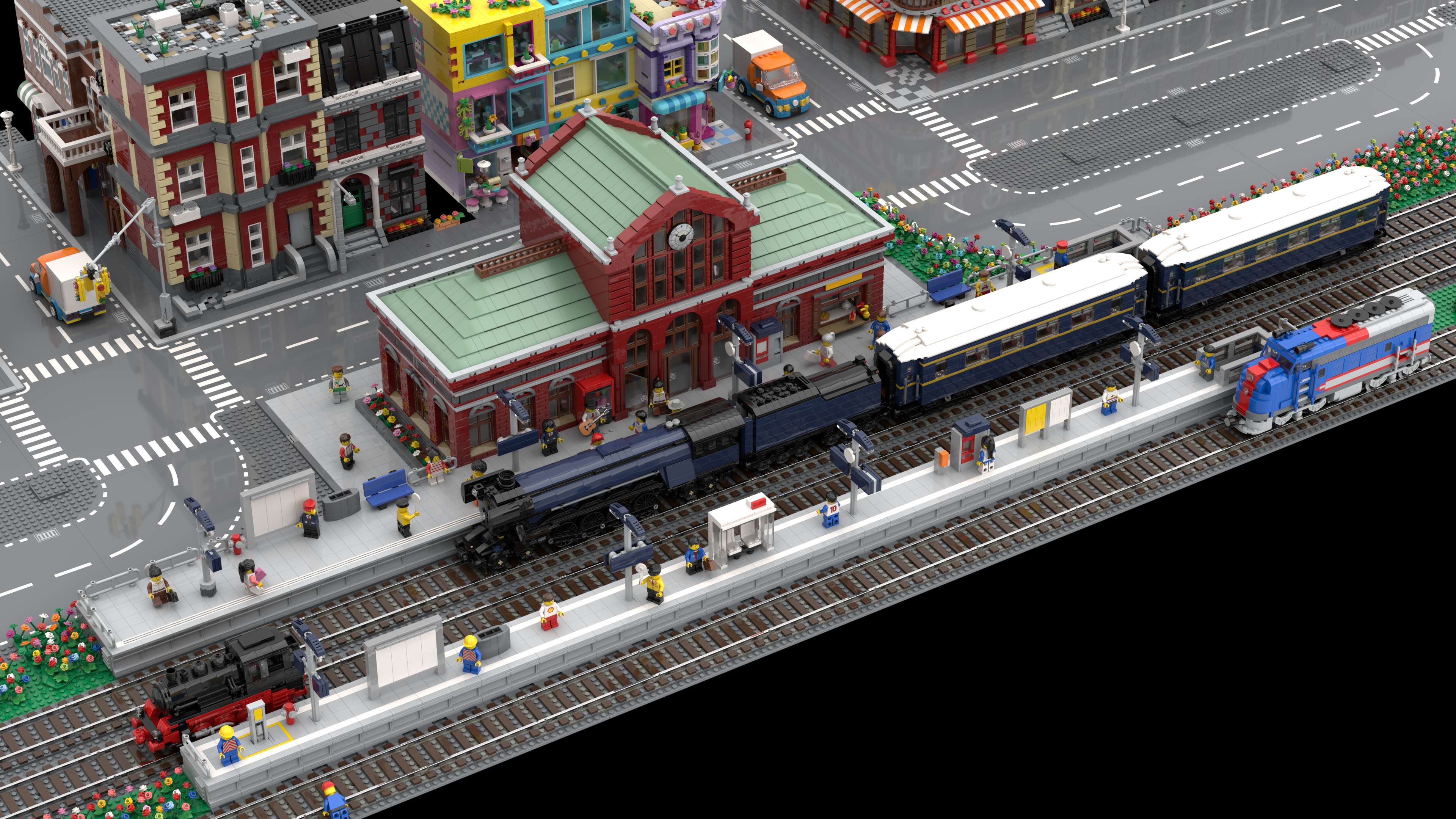Central Station V2 MOC-109869 Modular Building With 6820 Pieces