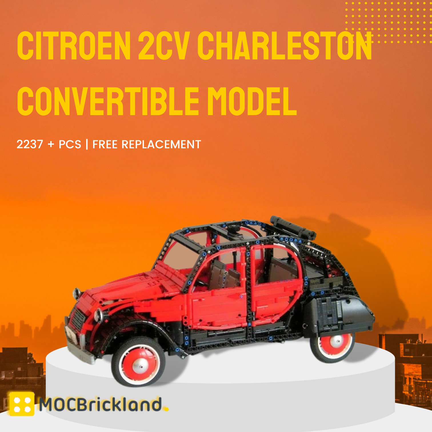 Citroen 2CV Charleston Convertible Model MOC-2909 Technic With 2237 Pieces