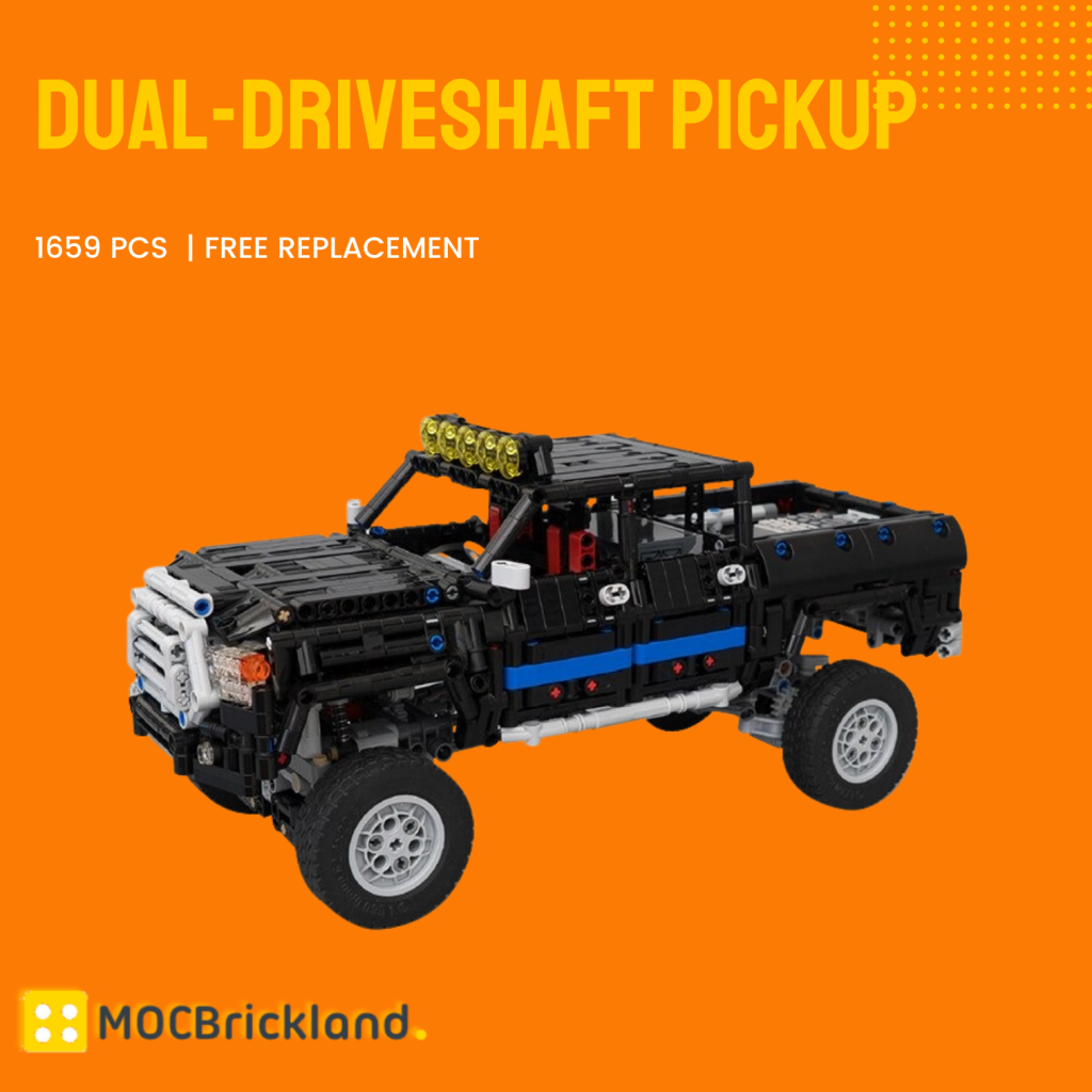Dual-Driveshaft Pickup MOC-16304 Technic With 1659 Pieces